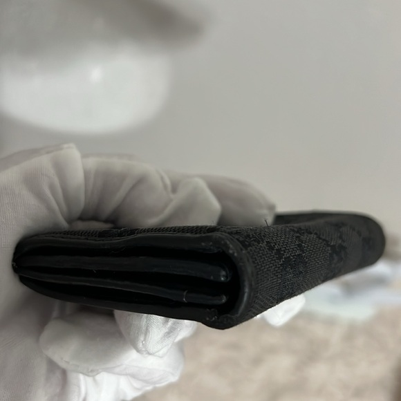 Gucci Black Canvas and Leather Card Wallet - Picture 14 of 16